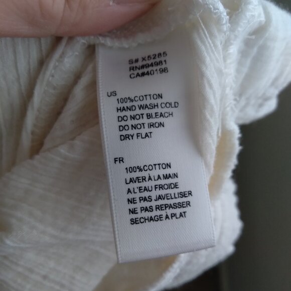 Vintage Y2K Twenty One Cream Embroidered Cotton Cami Top with Crochet Detail - Picture 4 of 6